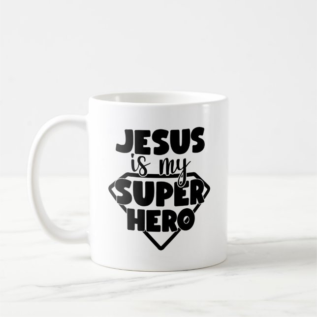 Taza De Café Jesús Es Mi Héroe Café Mug (Izquierda)