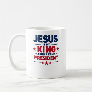 Taza De Café Jesús Es Mi Rey Trump Es Mi Presidente