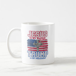Taza De Café Jesús Es Mi Salvador Trump Es Mi Presidente