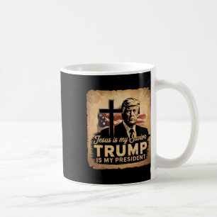 Taza De Café Jesús es mi salvador Trump es mi presidente Bíblic
