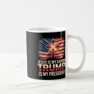 Taza De Café Jesús Es Mi Salvador Trump Es Mi Presidente Cristi