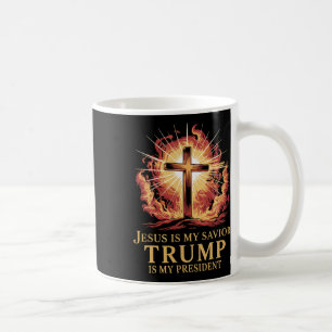 Taza De Café Jesús es mi salvador Trump es mi presidente cristi