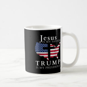 Taza De Café Jesús Es Mi Salvador Trump Es Mi Presidente, Ee. U