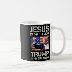 Taza De Café Jesús Es Mi Salvador Trump Es Mi Presidente Estado