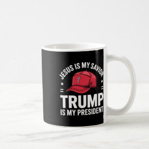 Taza De Café Jesús es mi salvador Trump es mi presidente Religi