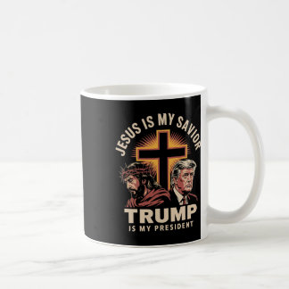 Taza De Café Jesús Es Mi Salvador Trump Es Mi Presidente Religi