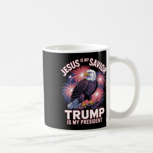 Taza De Café Jesús Es Mi Salvador Trump Es Mi Presidente Religi