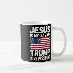 Taza De Café Jesús Es Mi Salvador Trump Es Mi Presidente _ Repú