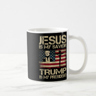 Taza De Café Jesús Es Mi Salvador Trump Es Mi Presidente Trump