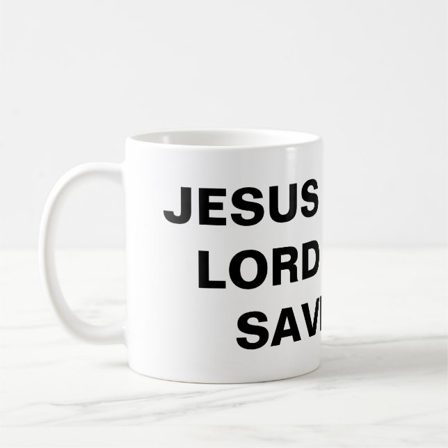 Taza De Café "Jesús Es Mi Señor Y Salvador" Clásico Mug (Izquierda)