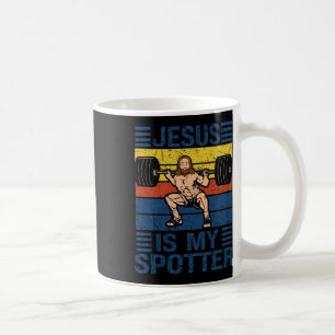 Taza De Café Jesús Es Mi Spotter Christian Gym Workout Weightli