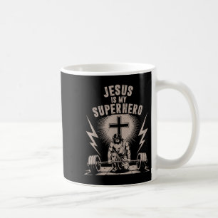 Taza De Café Jesús Es Mi Superhéroe Gracioso Gimnasio Cristiano