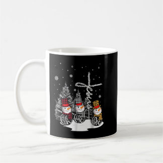 Taza De Café Jesus Faith Hope Love Snowman Navidades Christian