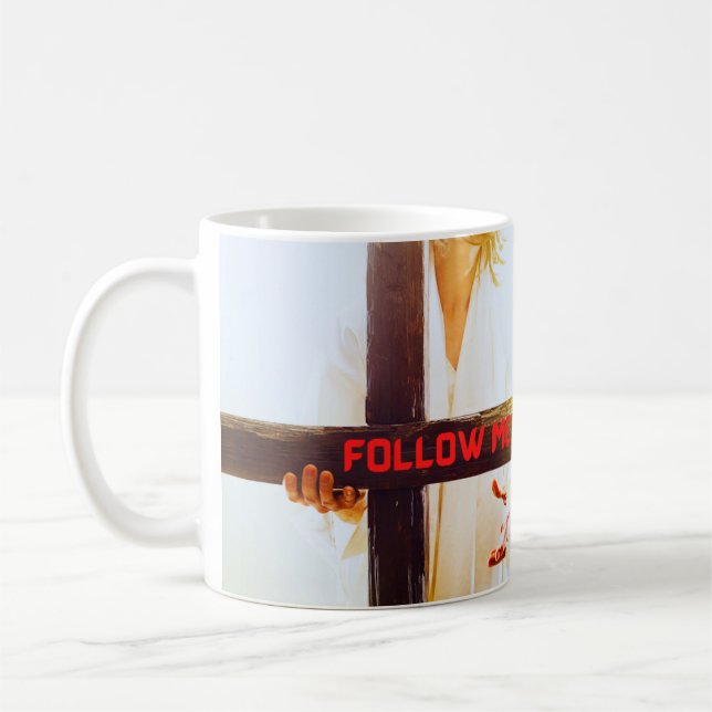 Taza De Café Jesus Follow Me Coffee Mug (Izquierda)