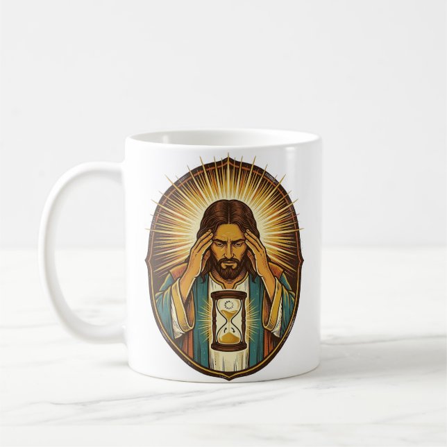 Taza De Café Jesús Impaciente Cargando Reloj de Arena Internet  (Izquierda)