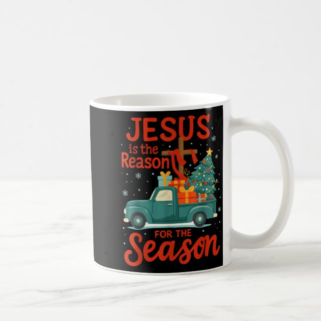 Taza De Café Jesus Is The Reason For The Season Pajamas Kids Ch (Derecha)