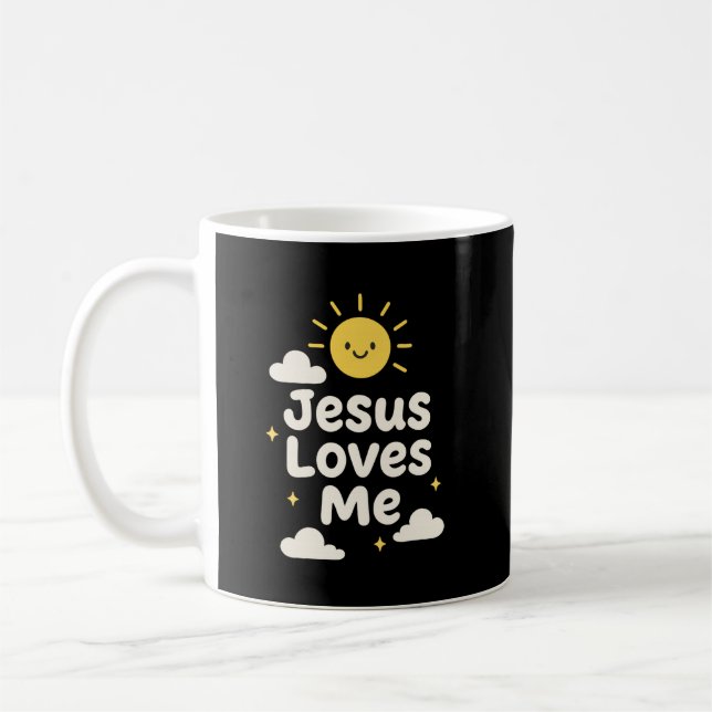 Taza De Café Jesus Loves Me Christian Mug (Izquierda)