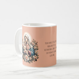 Taza De Café Jesús Madre e hijo Personalizado Texto Religioso