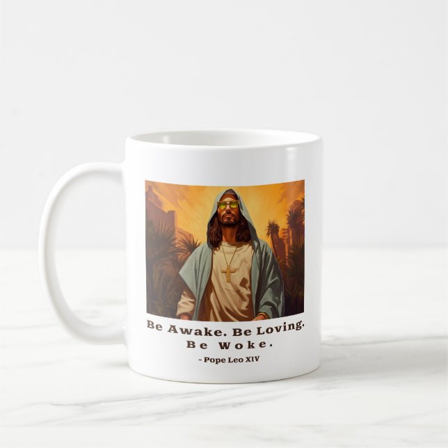Taza De Café Jesús Moderno - *Despierta. Sé Amador. Despertar.* (Izquierda)