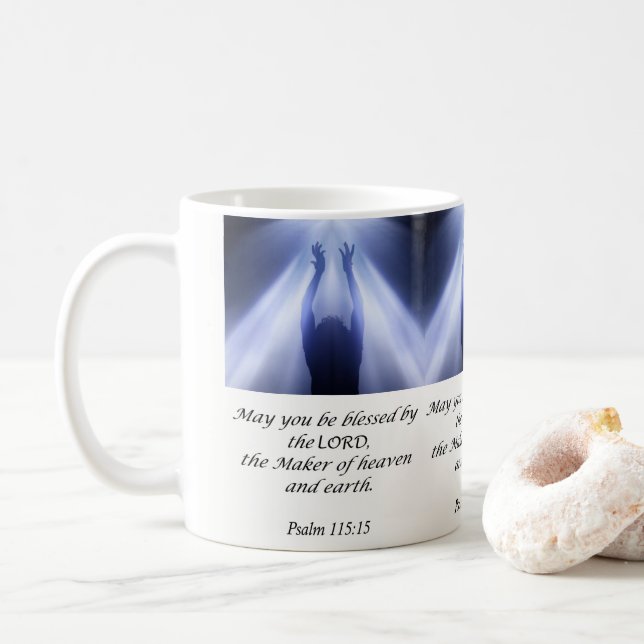 Taza De Café Jesus Mug Psalm 115:15 (Con donut)