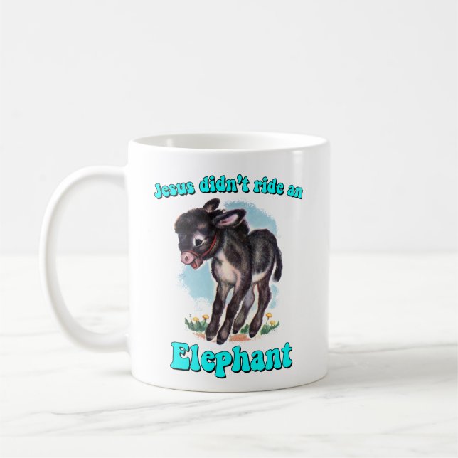 Taza De Café Jesús no montó un elefante (Izquierda)