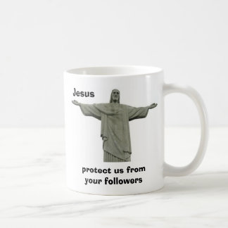 Taza De Café Jesús nos protege contra sus seguidores