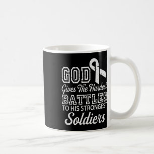 Taza De Café Jesús Orar Cáncer de Pulmón Guerrero Regalo Cáncer