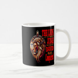 Taza De Café Jesús Religioso El León De Judá Cita Estúica Hombr