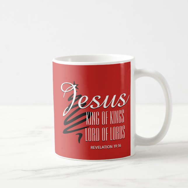 Taza De Café JESÚS REY DE LOS REYES Navidades Escritura Cristia (Derecha)