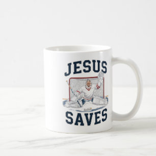 Taza De Café Jesús salva equipo de jugadores de hockey Dios ama