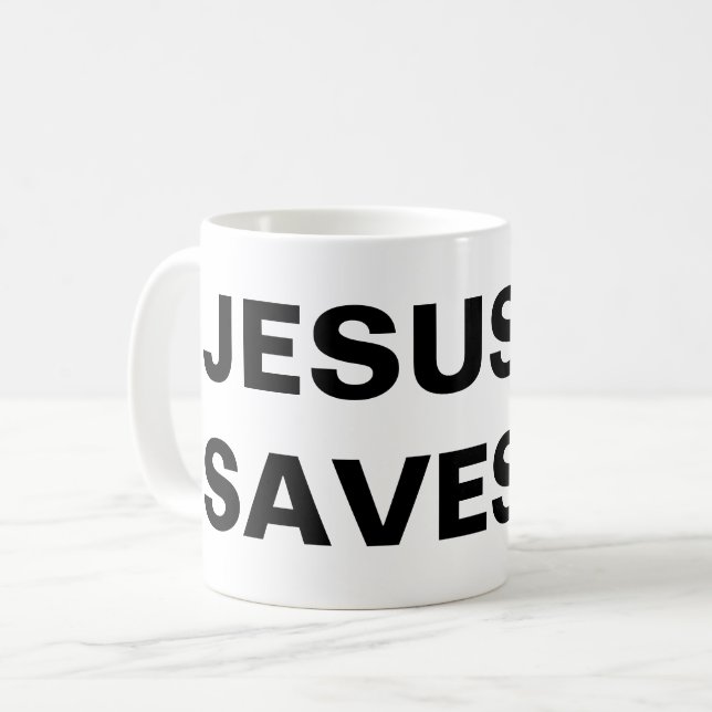 Taza De Café "Jesús salva" Inspirador (Anverso izquierdo)
