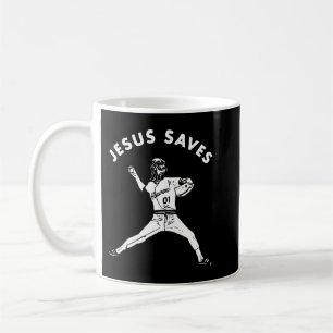 Taza De Café Jesús Salvó a Shirt Religiosa Cristiana Fe Baseba