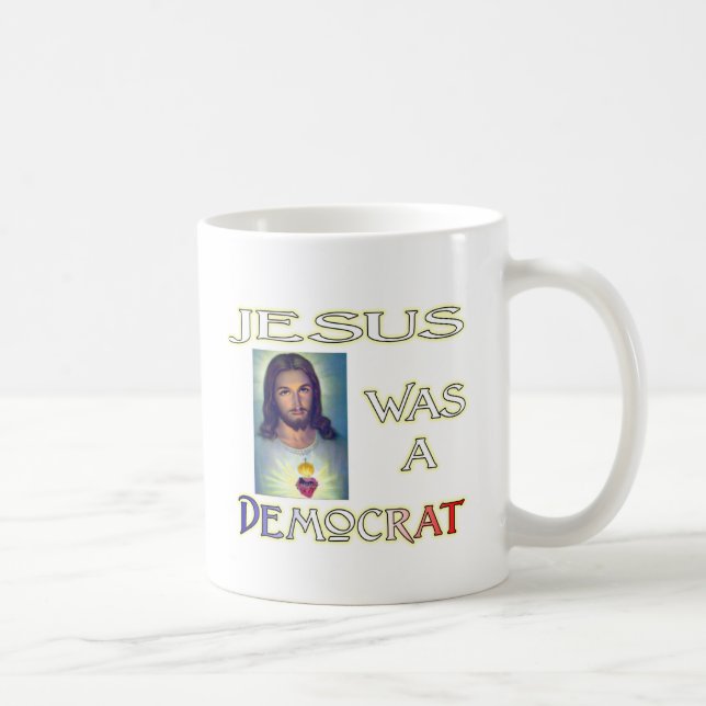 Taza De Café Jesús sería un Demócrata (el negro) (Derecha)