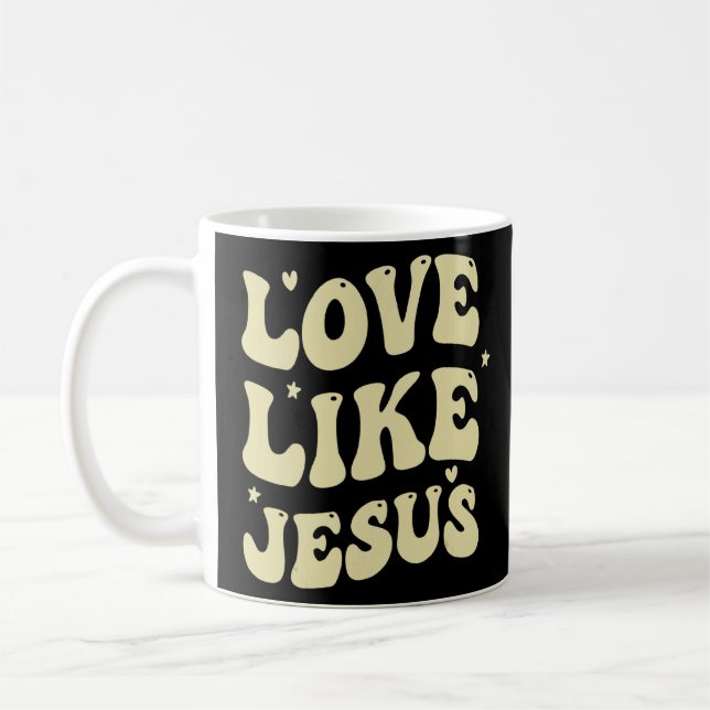 Taza De Café Jesús Te Ama Como Jesús Cristiano Kindne (Izquierda)