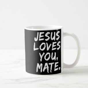 Taza De Café Jesús te ama compañero cristiano creyente fe Dios