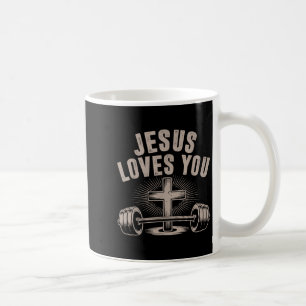 Taza De Café Jesús Te Ama Graciosamente El Gimnasio Cristiano D