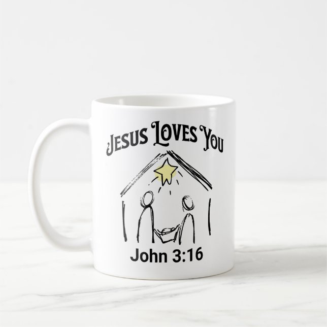 TAZA DE CAFÉ JESUS TE AMA MUG (Izquierda)