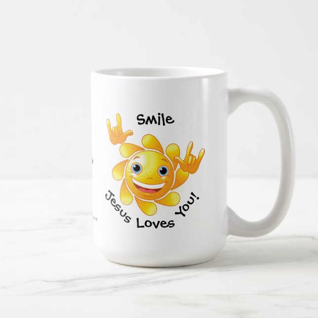 Taza De Café Jesús te ama Personalizar (Derecha)