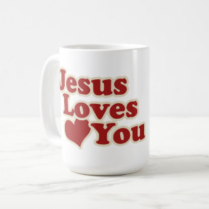 Taza De Café Jesús te ama por los cristianos