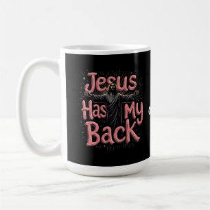 Taza De Café Jesús tiene mi fe en mi espalda, esperanza, el pod