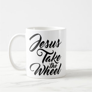 Taza De Café Jesús toma la rueda