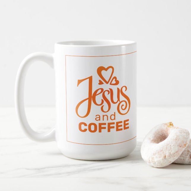TAZA DE CAFÉ JESÚS Y CAFÉ MUG (Con donut)
