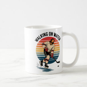 Taza De Café Jesús y hockey - Retro Cristiano Religioso Hocke