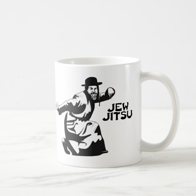 Taza De Café Jew Jitsu Coffee Mug | Judía Bar Mitzvah Regalos (Derecha)