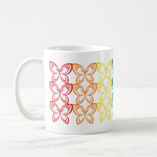 Taza De Café Jewel Butterflies Esquema Café Mug