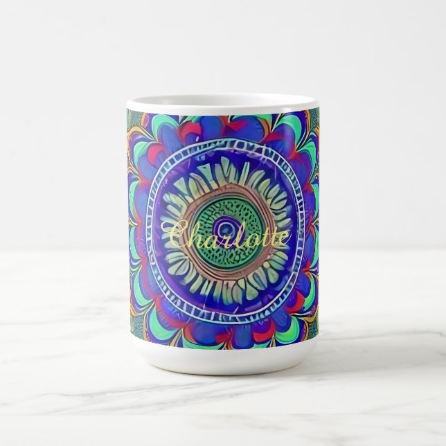 Taza De Café Jewel Mandala Mandala Café Mug (Centro)
