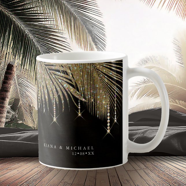 Taza De Café Jewel Palm Leaf Boda Gold ID830 (Subido por el creador)