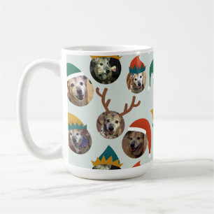 Taza De Café Jewel Tones Silly Navidades Gorra Collage de fotos