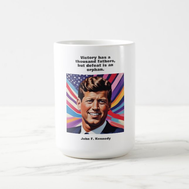 Taza De Café JFK John F. Kennedy Quote Motivational Inspiration (Centro)