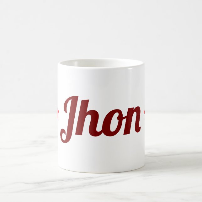 Taza De Café JHON Lettering Mug (Centro)